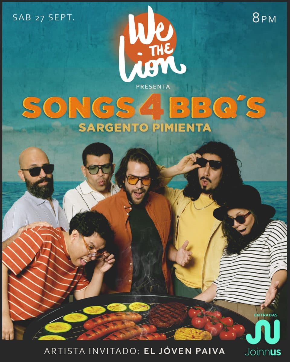 We The Lion presenta Songs 4 BBQ's en Sargento Pimienta — sábado 27 de septiembre, 8PM